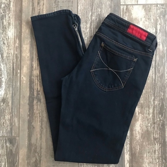 Fire Shawna Ankle Zip Dark Wash Skinny Jeans Jr Size 11 - Picture 2 of 11